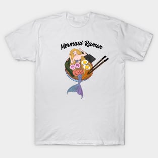 Cute Asian mermaid ramen T-Shirt